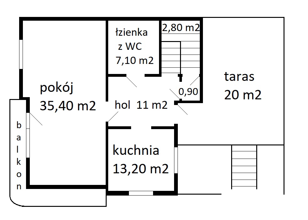 plan piętra domu