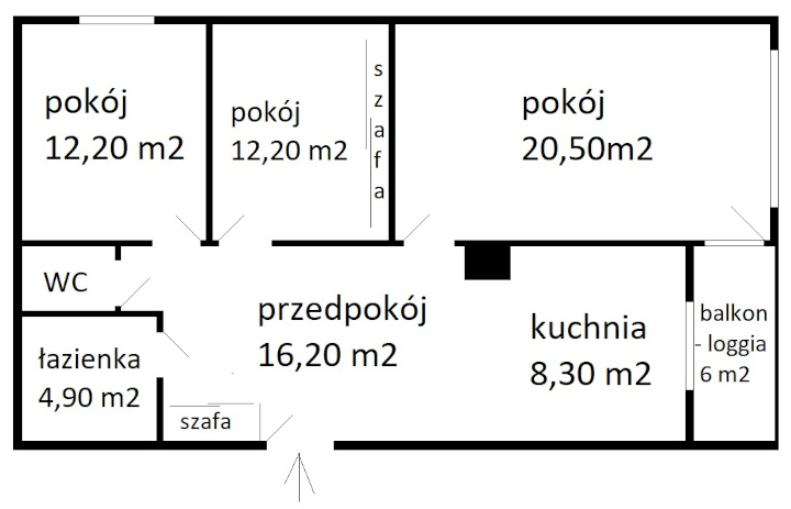 rozkład Zamoyskiego 3_16 - Nieruchomości Krzysztof Górski Zamość, biuro nieruchomości, domy, mieszkania, działki, lokale, sprzedaż nieruchomości, wynajem nieruchomości