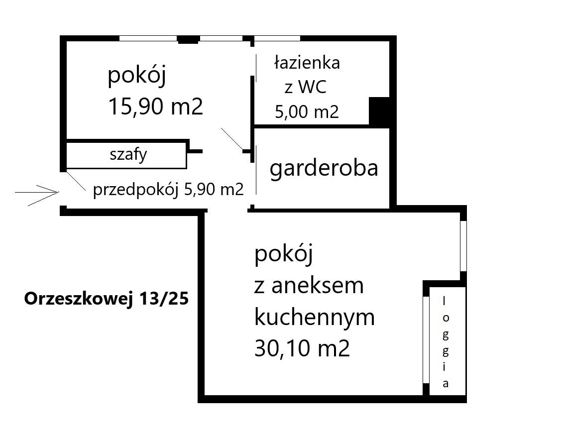 rozkład Orzeszkowej 13_25 - Nieruchomości Krzysztof Górski Zamość, biuro nieruchomości, domy, mieszkania, działki, lokale, sprzedaż nieruchomości, wynajem nieruchomości